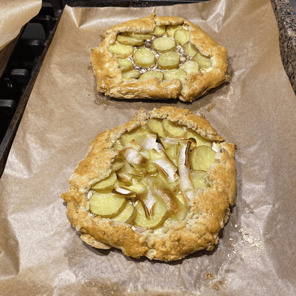 Leek and Potato Freeform Pie