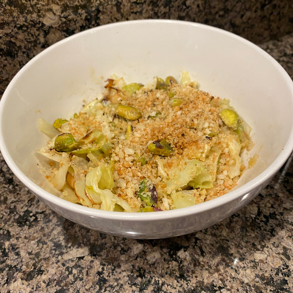 Shredded Cabbage and Charred Lemon Salad