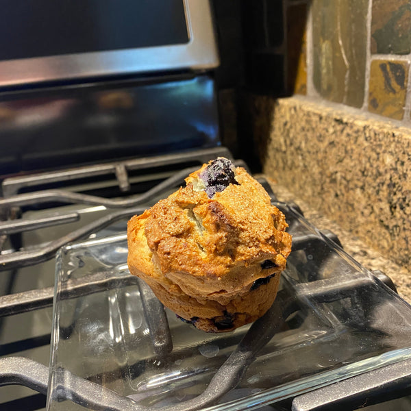 Overflowing Blueberry Muffins
