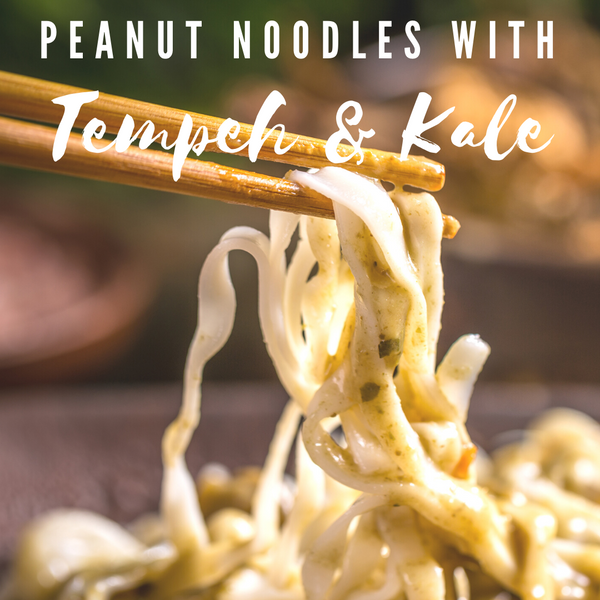 Peanut Noodles with Tempeh & Kale