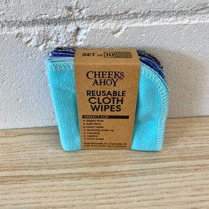 Cloth Wipes, Shades of Blue