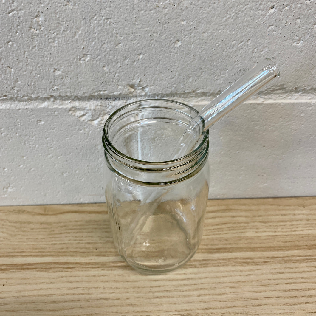 Glass Straw, Regular, Bent, Clear