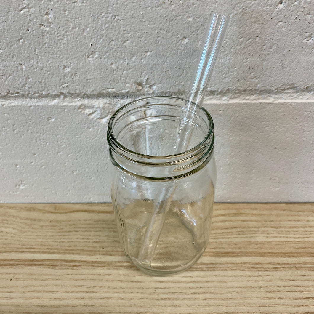 Glass Straw, Regular, Straight, Clear