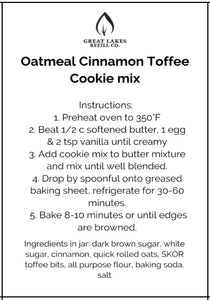 Oatmeal Cinnamon Toffee, Cookie Mix