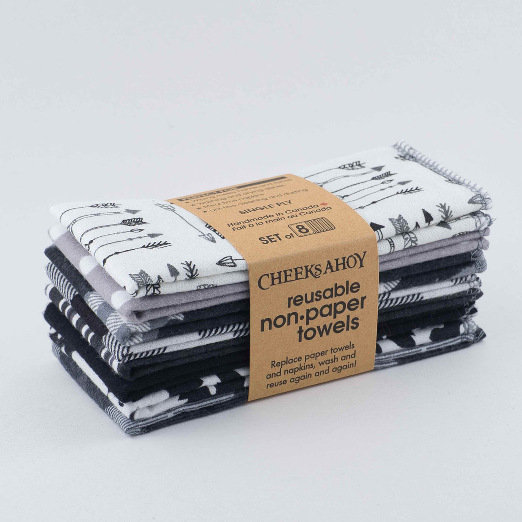 Unpaper Towels, Single Ply, 8-pack, Mono