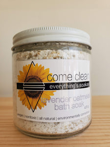 Prefilled, Lavender Oatmeal Bath Soak, Come Clean