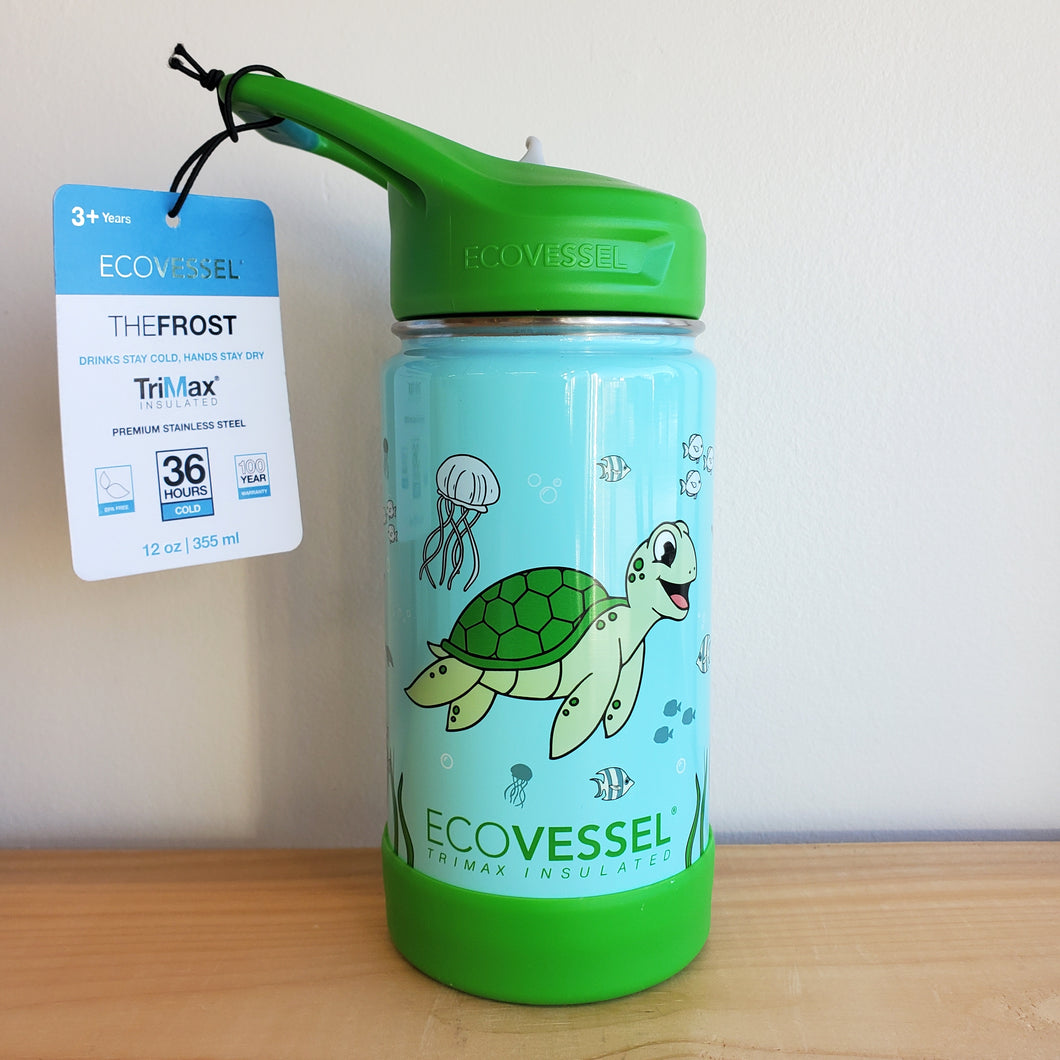 Water Bottle, EcoVessel 12oz, Ocean