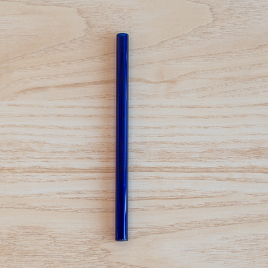 Glass Straws, Small, Straight, Blue