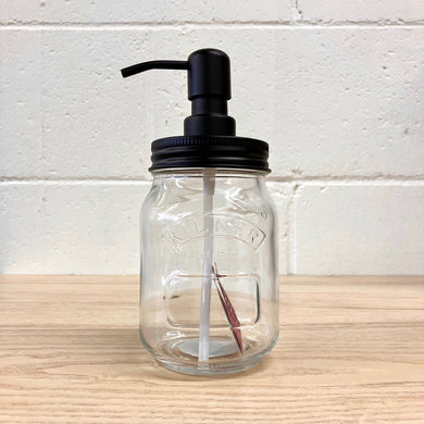 Kilner Soap Pump with Jar, Black