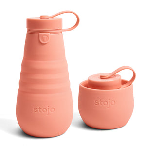 Water Bottle, Collapsible, Apricot