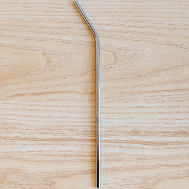 Stainless Straw, Long, Bent