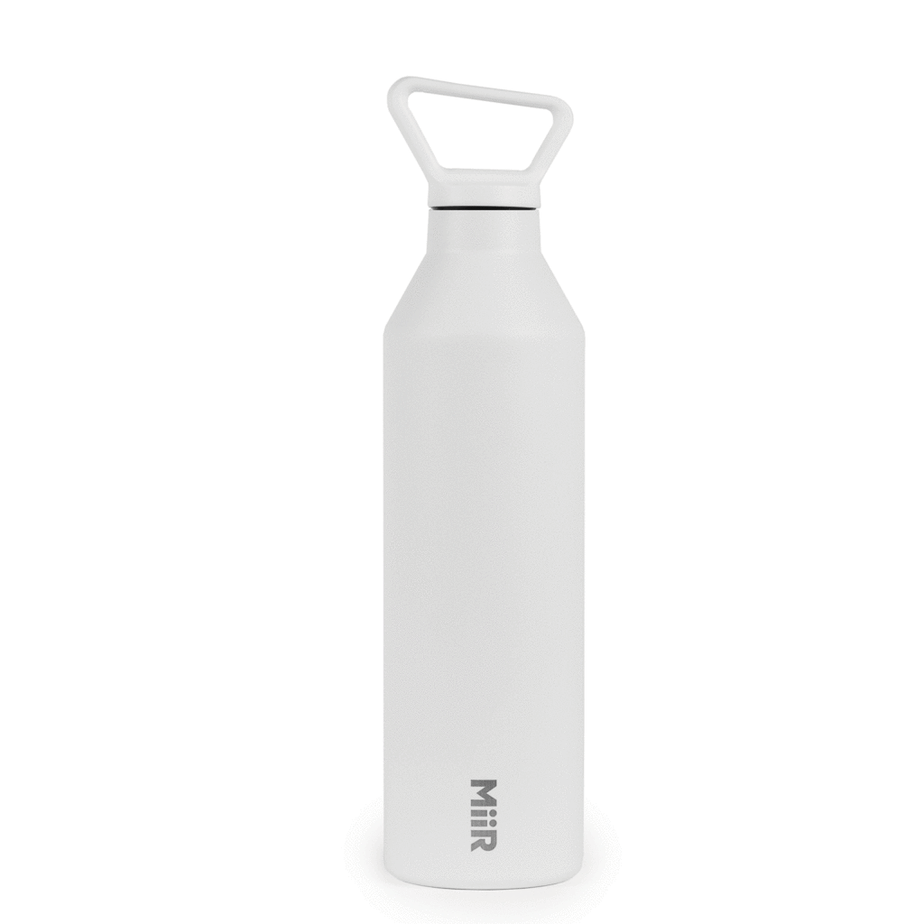 Water bottle, Narrow, White, 23oz