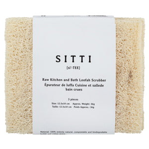 Natural Loofah, Kitchen & Bath Use, 3 pack