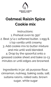 Oatmeal Raisin Spice, Cookie Mix
