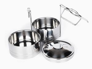 Stainless Steel Containers, Onyx, 2-tier