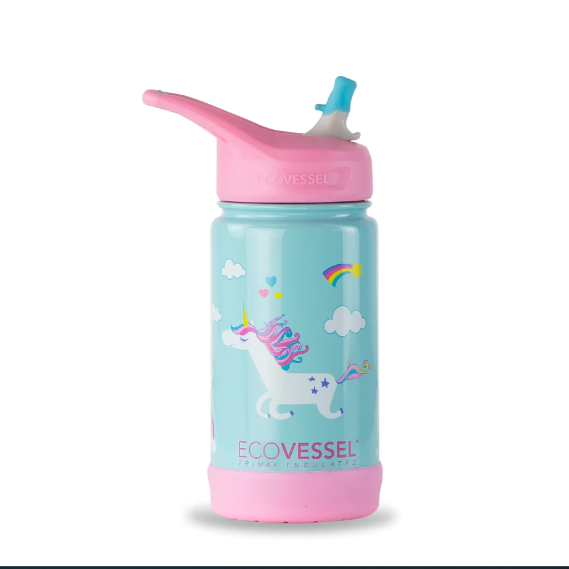Water Bottle, EcoVessel 12oz, Unicorn